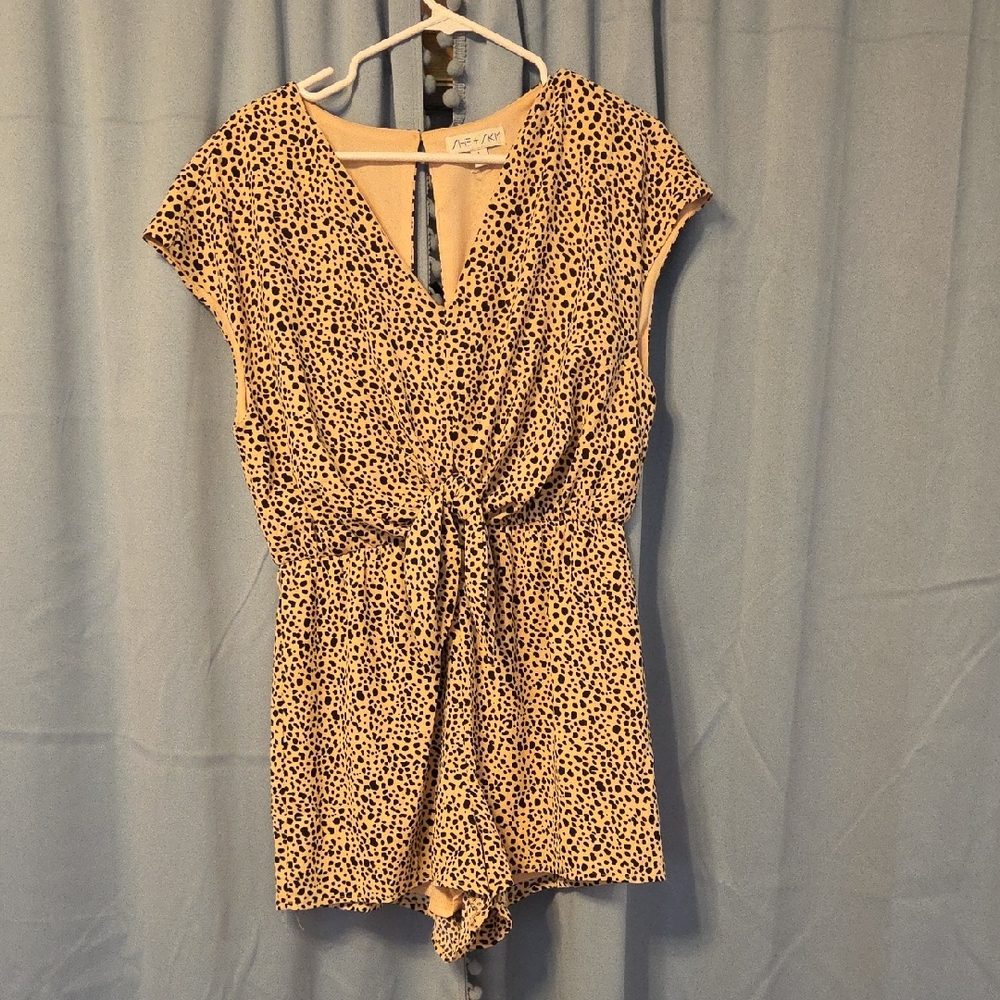 She + Sky Spotted Romper